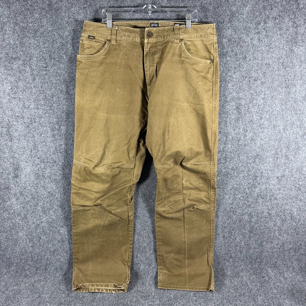 Kuhl RYDR Pants Mens 38x32 Olive Moss Vintage Patina Dye Outdoor Hiking Stretch